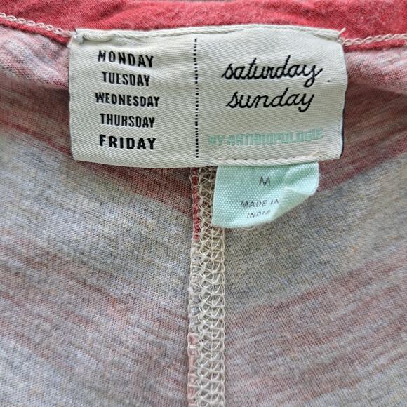 Anthropologie Chevron Lounge Maxi Dress Size Medium Sleeveless Rainbow - Picture 6 of 10